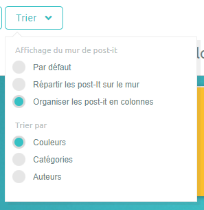 Activité post-it : trier