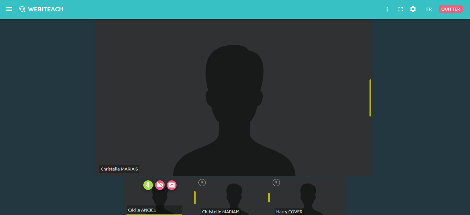 Webiteach - côté participant : vue miniatures