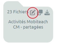 Accès aux paramètres d'un dossier
