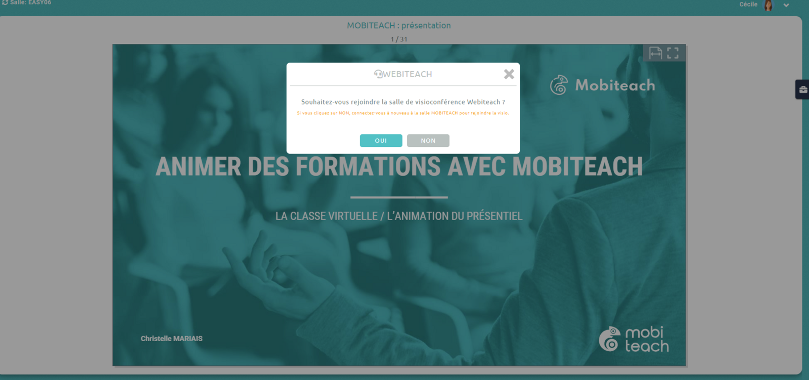 Accès à Webiteach 1/2