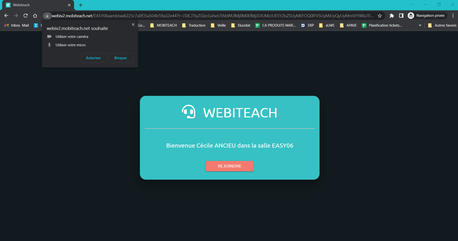 Accès à Webiteach 2/2