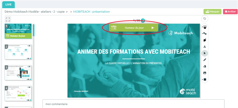 Live : lancement d'une activité intégrée 2