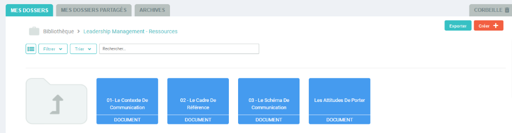 Dossier contenant des documents