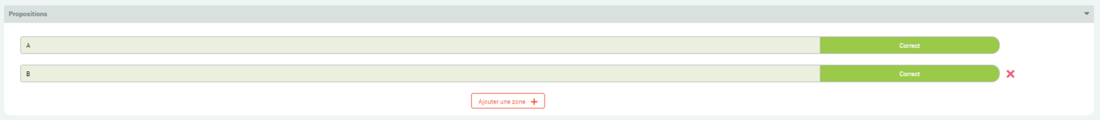 Liste de zones