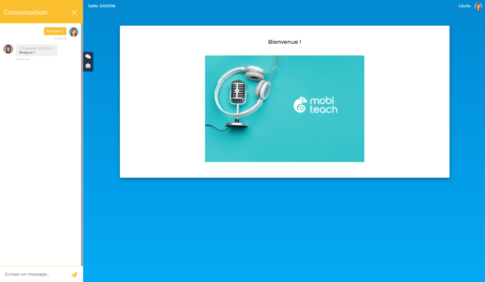 Live Chat côté participant
