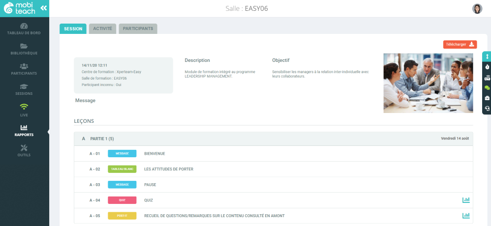 Rapport de session